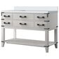 Lexora Home Norwalk 48" Single Bathroom Vanity in White Oak with White Quartz Top and Rectangular Sink, , large