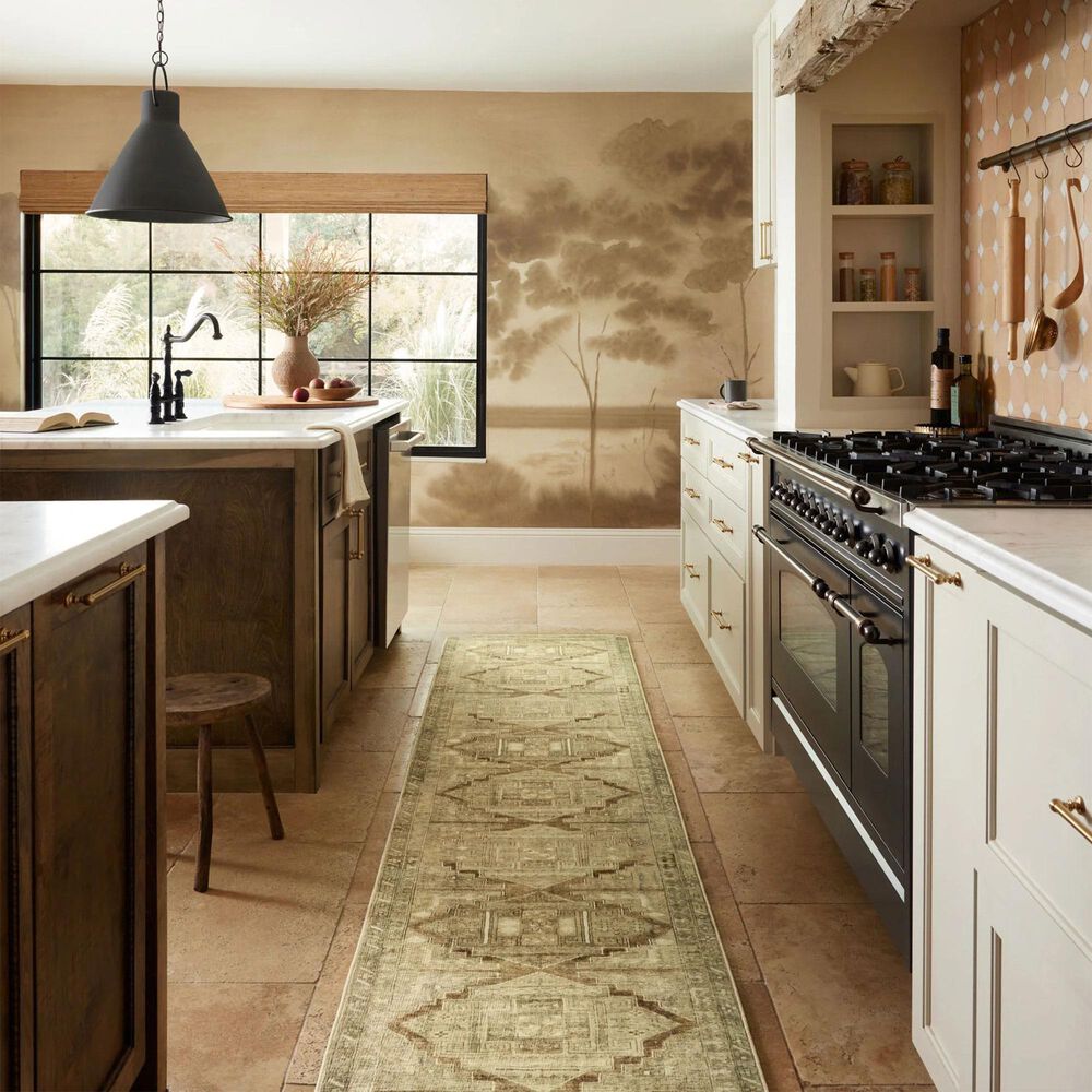 Magnolia Home Sinclair 2&#39; x 5&#39; Khaki and Tobacco Area Rug, , large