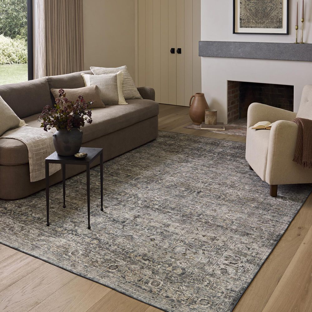 Amber Lewis x Loloi Josie 3&#39;6&quot; x 5&#39;6&quot; Dove and Gold Area Rug, , large