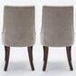 Hearth and Haven Rayon Side Chair with Beige Cushion in Light Brown (Set of 2), , large