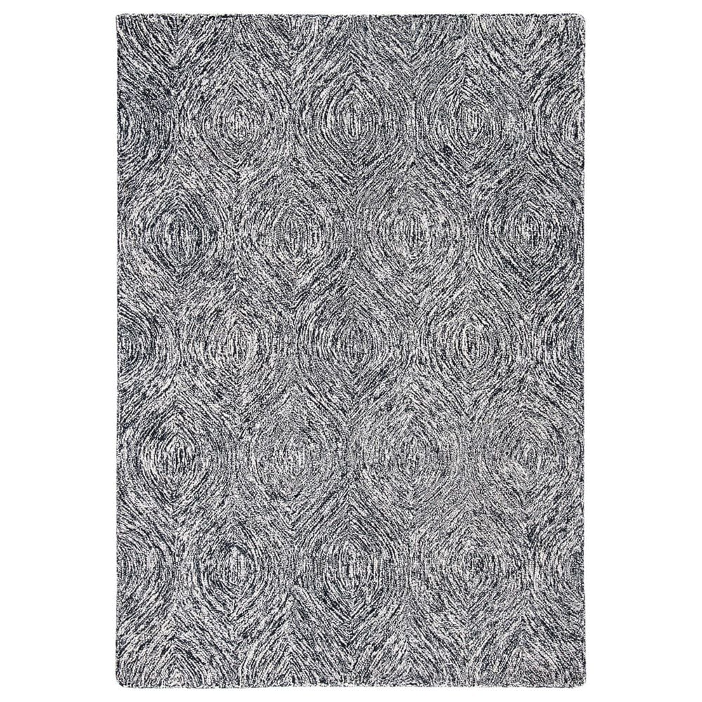 Safavieh Micro-Loop Geometric 4" x 6" Black and Ivory Area Rug, , large