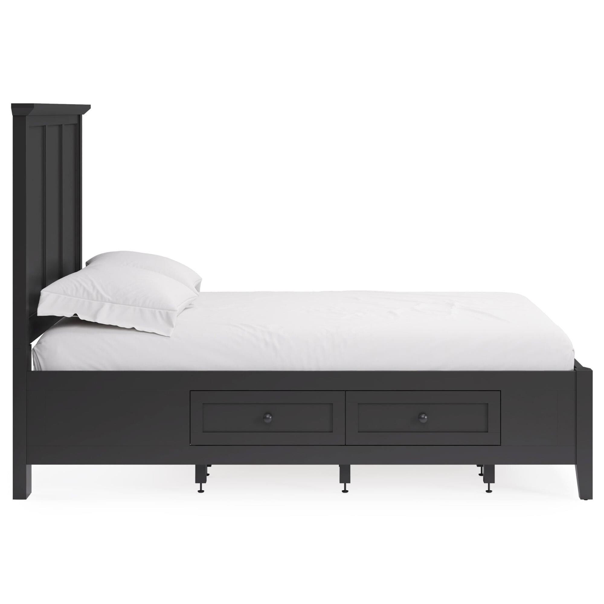 Urban Home Grace Eastern King Storage Bed in Raven Black