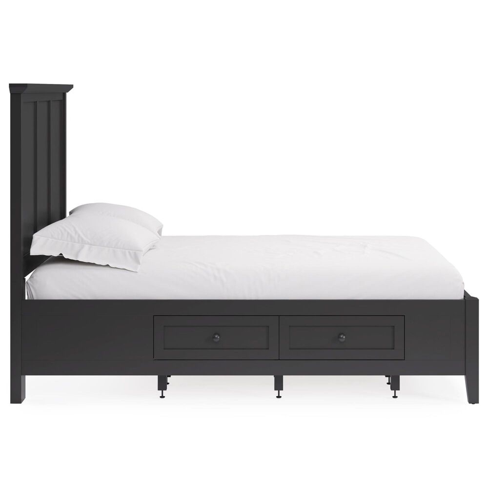 Urban Home Grace Eastern King Storage Bed in Raven Black, , large
