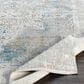 Surya Solar 3" x 9"10" Sky Blue, Charcoal, Light Gray, White and Saffron Runner, , large