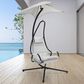 CorLiving Kingsley Chaise Lounge Chair with Canopy in Light Grey, , large