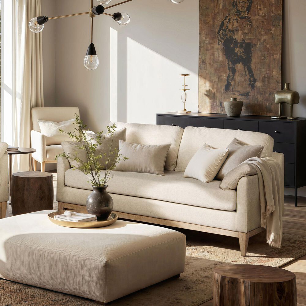 Jennifer Taylor Home Pasadena Stationary Sofa in Flax White, , large
