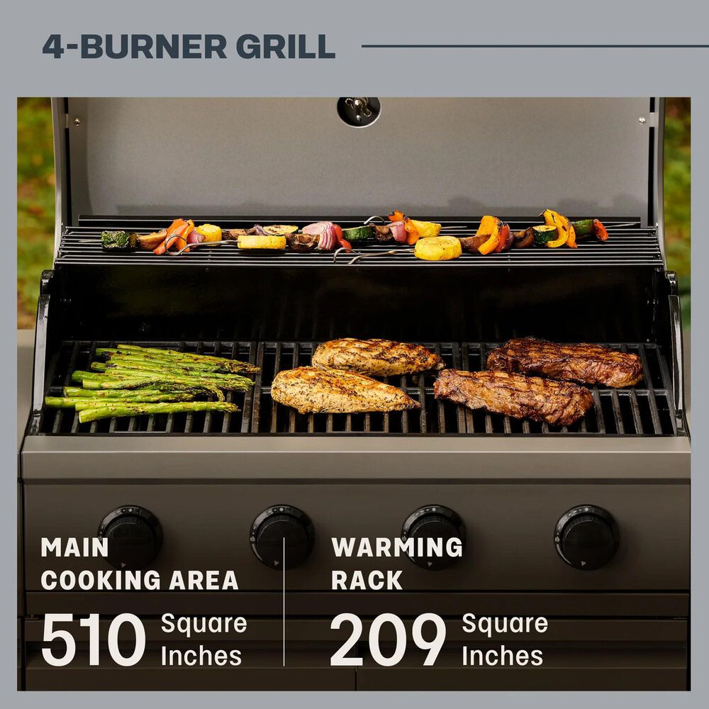 Tytus 4-Burner Gas grill w/ Pizza Oven in Gunmetal Gray, , large