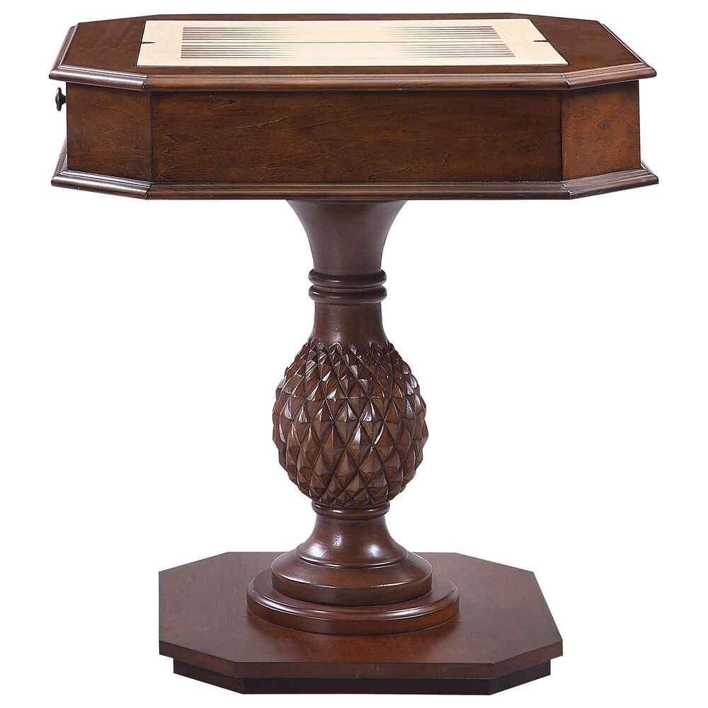 HOMLUX Bishop II 2-Drawer Game Table in Cherry, , large