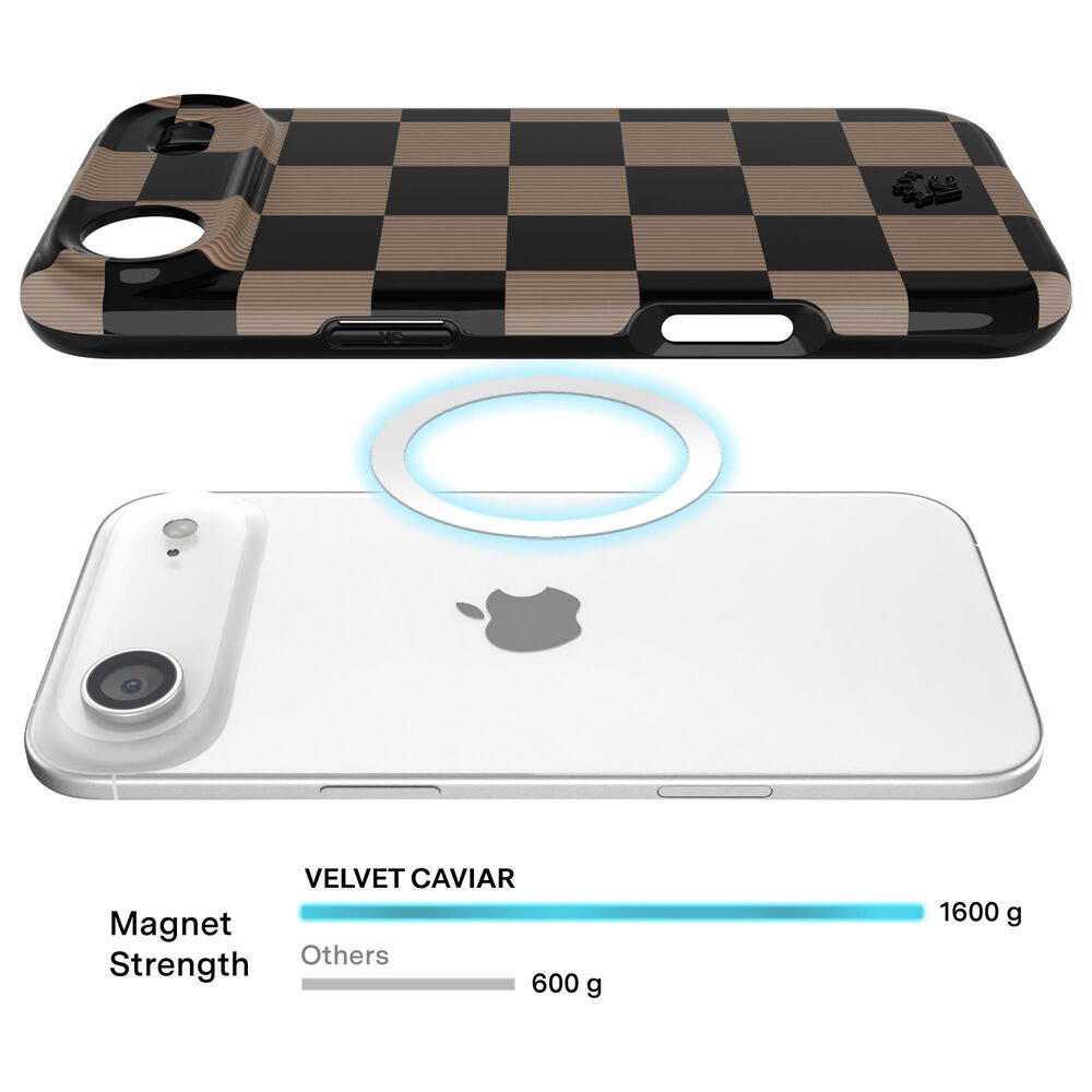 Velvet Caviar MagSafe Case For Apple iPhone Air in Mocha Vibe Checkered, , large