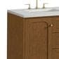 James Martin Laurent 60" Double Bathroom Vanity in Honey Oak with 3 cm Ethereal Noctis Silestone Top and Rectangular Sinks, , large