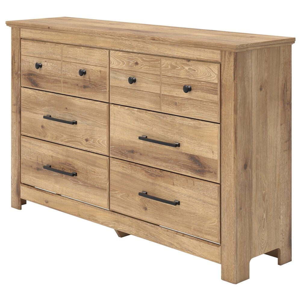 Ashley Makidern 6 Drawer Dresser Only in Natural Brown, , large