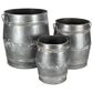 Maple and Jade 24" Metal Planter in Gray (Set of 3), , large