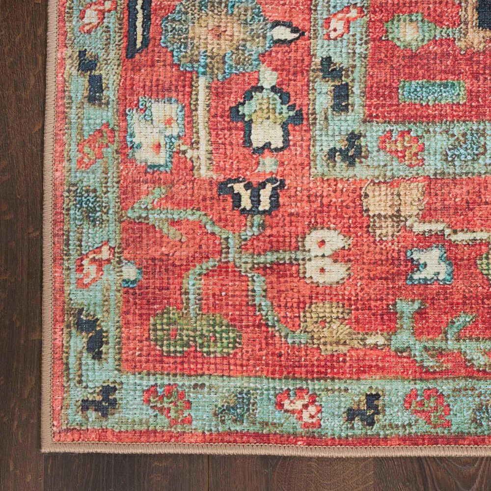 Nourison Vintage Washables Rust and Multicolor 7'10" x 9'10" Area Rug, , large