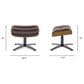 Jennifer Taylor Home Jovan Ottoman in Cacao Espresso, , large