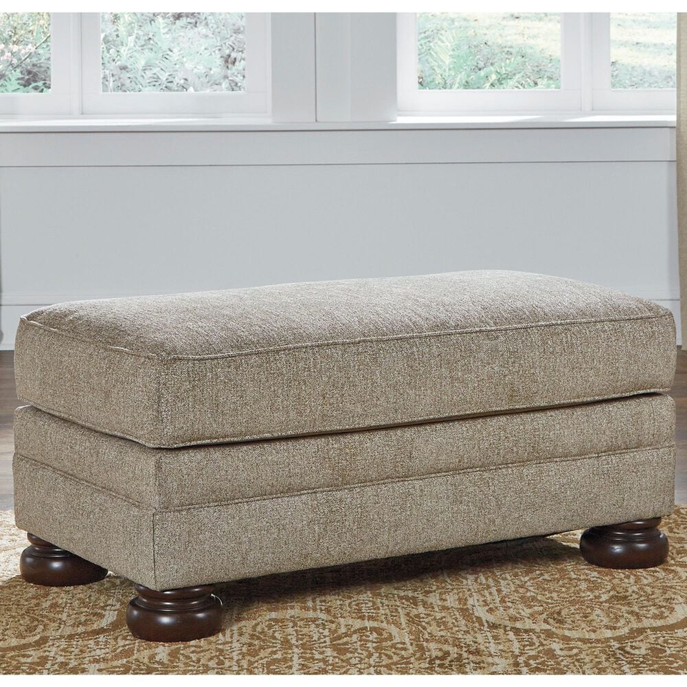 Ashley Kananwood Ottoman in Oatmeal, , large