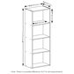 HOMLUX 4-Tier Open Shelf Bookcase in Pink and White, , large