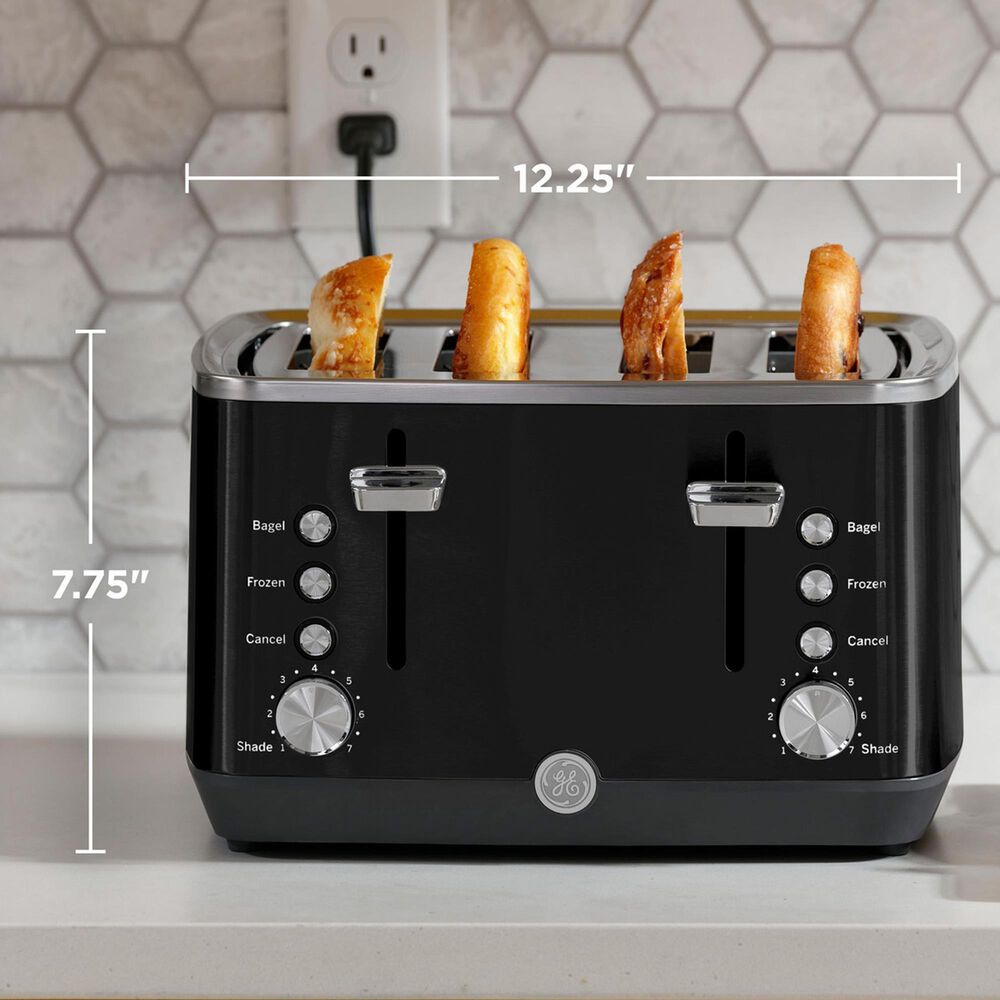 GE Appliances 4-Slice Toaster in Black, , large