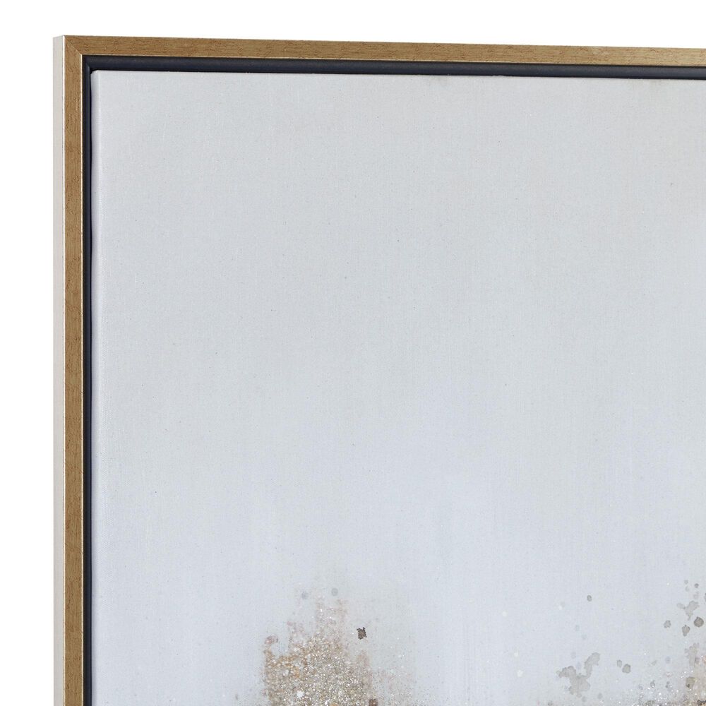 CosmoLiving by Cosmopolitan 40&quot; x 30&quot; Abstract Wall Art in Silver, White, Gold and Gray, , large