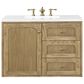 James Martin Vanities Laurent 36" Single Bathroom Vanity in Light Natural Oak with 3 cm White Zeus Quartz Top and Rectangular Sink, , large