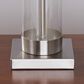 LumiSource Glacier Glass Table Lamp in Clear and Brushed Nickel (Set of 2), , large