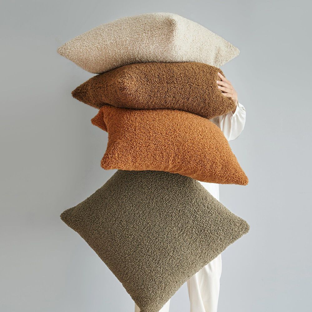 HiEnd Accents Teddy 26&quot; x 26&quot; Throw Euro Pillow in Umber, , large