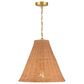 Creative Coop Rosemary 1-Light Small Pendant with Natural Shade, , large