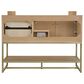 37B Mauri 42" Single Bathroom Vanity with Metal Base in Warm Oak with High-Profile 4" White Composite Stone Top, , large