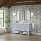 James Martin Vanities Breckenridge 60" Double Bathroom Vanity in Serenity Blue with 3 cm Eternal Jasmine Pearl Quartz Top and Rectangular Sinks, , large
