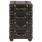 Maple and Jade 4-Drawer Room Chest with Buckle Strap and Stud Detail in Black, , large