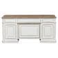 Belle Furnishings Junior Executive Desk in Antique White and Bark, , large
