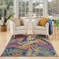 Nourison Aloha ALH18 6" x 9" Navy and Multicolor Indoor/Outdoor Area Rug, , large
