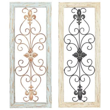 Maple and Jade 30" x 12" Rustic Wall Decor in Tan and Black (Set of 2), , large