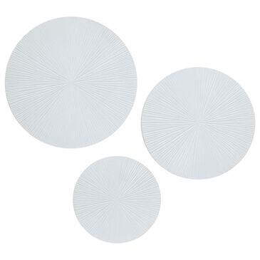 Maple and Jade 24" x 24" Round Wall Decor in White (Set of 3), , large