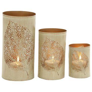 Maple and Jade Assorted Metal Lantern in Gold (Set of 3), , large