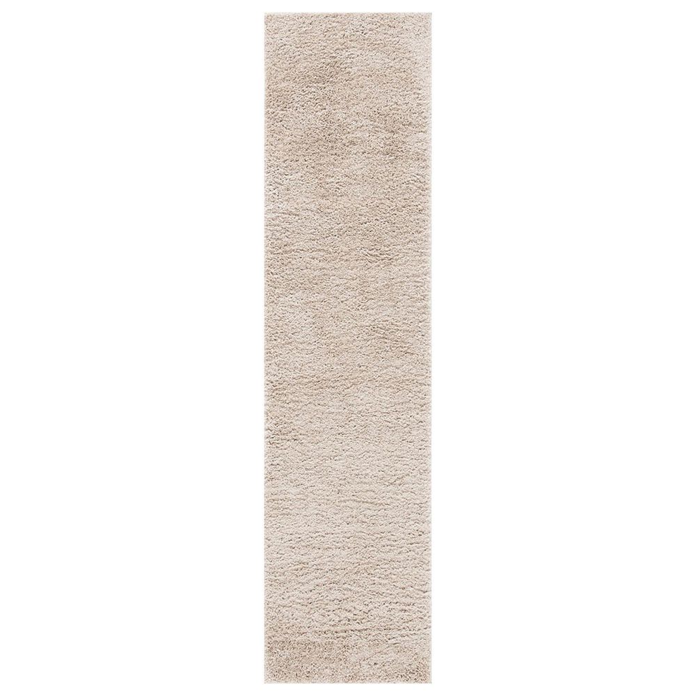 Safavieh August Shag AUG561B 2" x 8" Beige Runner, , large