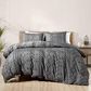Trade Linker 3-Piece 2000 Count Tufted Queen Duvet Cover in Grey, , large