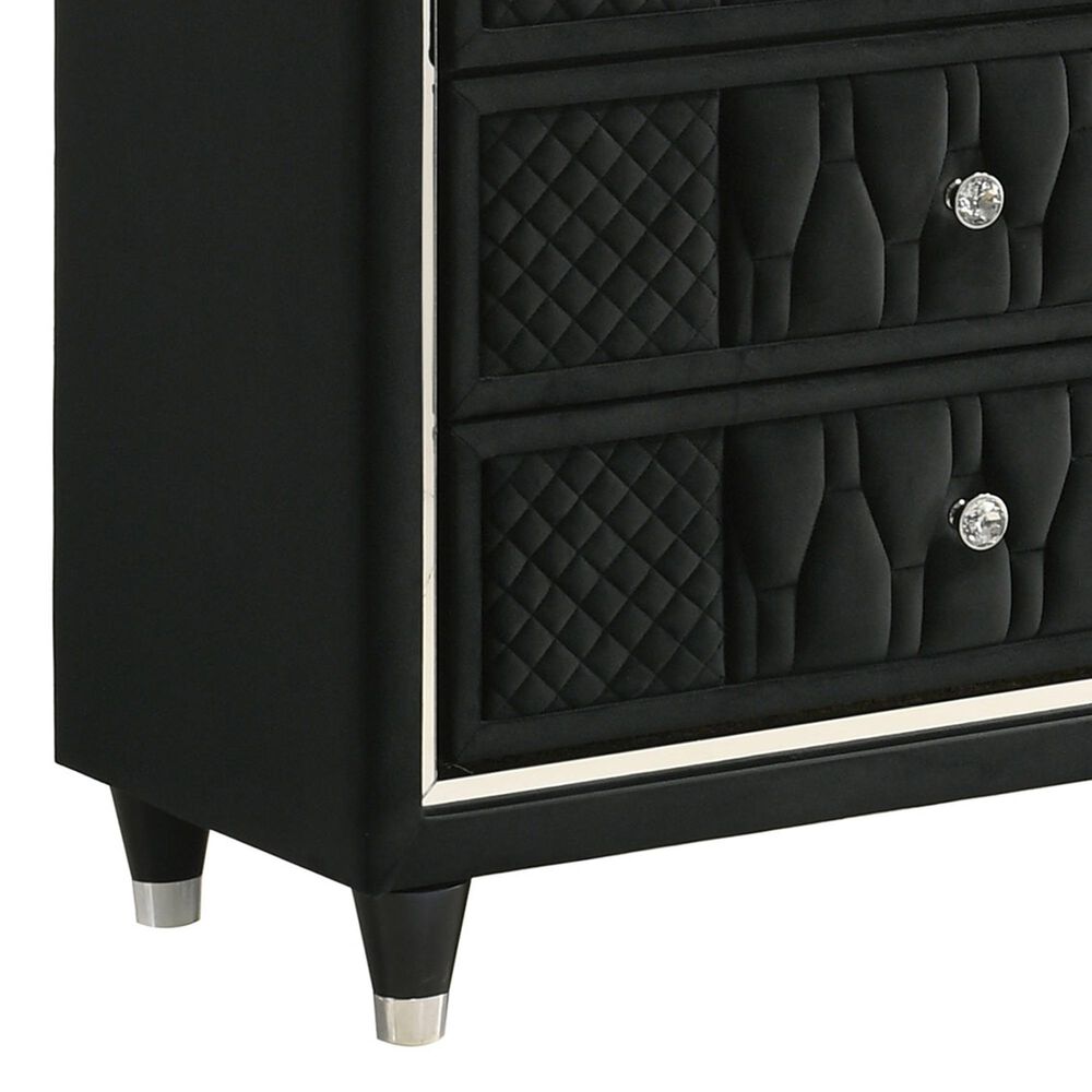 Pacific Landing Lorient Glam Dresser and Mirror in Black, , large
