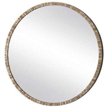 Uttermost Odeon Round Wall Mirror in Bronze, , large