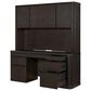 Wycliff Bay Tulane Office Credenza with Hutch in Dark Chocolate, , large