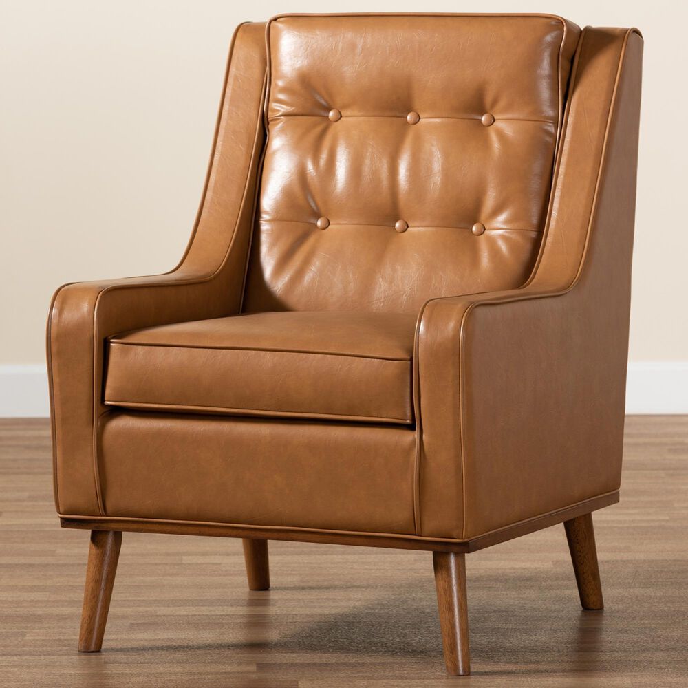 Baxton Studio Daley Arm Chair in Tan, , large