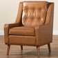 Baxton Studio Daley Arm Chair in Tan, , large