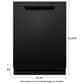 GE Appliances 24" Built-In Pocket Handle Dishwasher in Black, , large