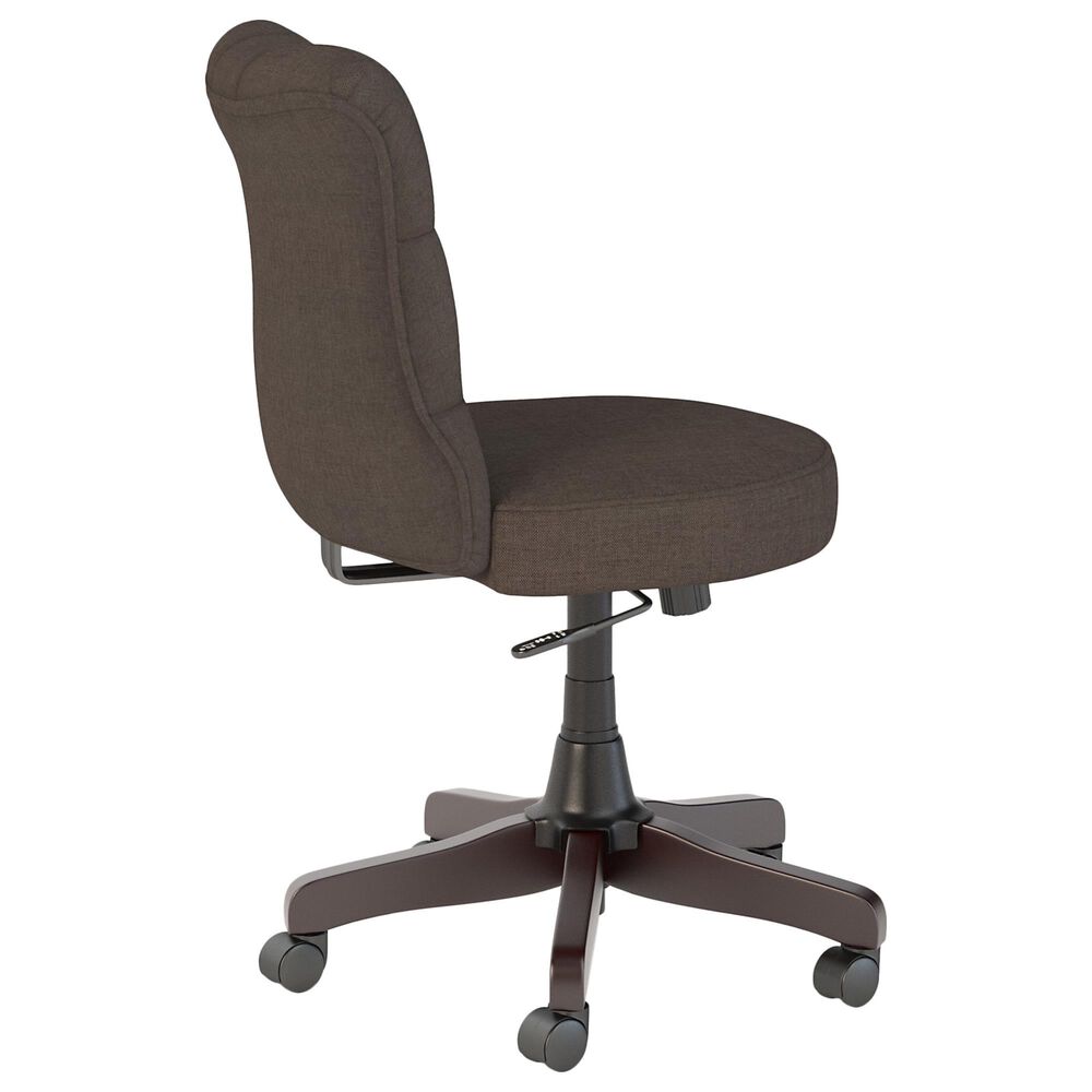 Bush Townhill 2 Piece Office Desk Set in Washed Gray/Madison Cherry