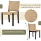 Hearth and Haven Indoor/Outdoor Side Chair with Rattan Backrest in Wanut (Set of 2), , large