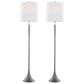 LumiSource Marla Floor Lamp in Cast Iron and Clear (Set of 2), , large