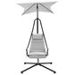 CorLiving Kingsley Chaise Lounge Chair with Canopy in Light Grey, , large