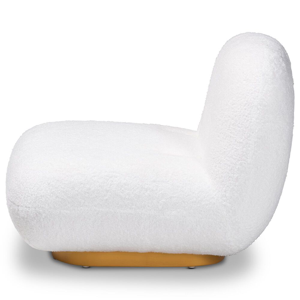 Baxton Studio Paiva Accent Chair in White, , large