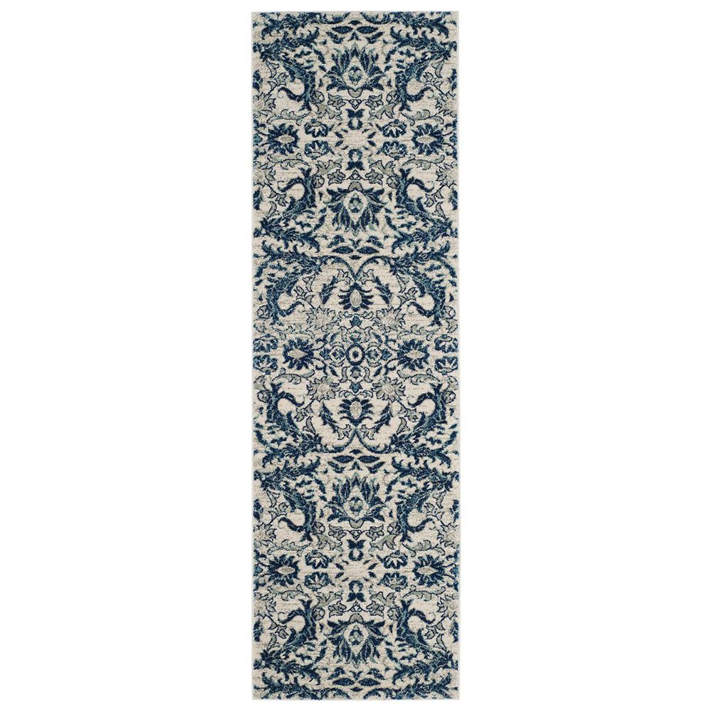 Safavieh Evoke EVK238C-27 2&#39;2&quot; x 7&#39; Ivory/Blue Runner, , large