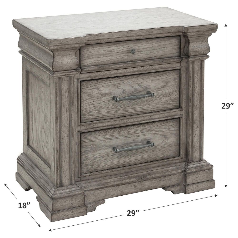 Nicolette Home Madison Ridge 3 Drawer Nightstand in Madison Ridge Gray, , large