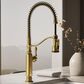 Kohler Tournant Semi-Professional Pull Down Kitchen Sink Faucet in Vibrant Brushed Moderne Brass, , large